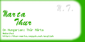 marta thur business card